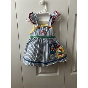 Vintage 80's Little Girls Striped Sundress Size 3 Toddler